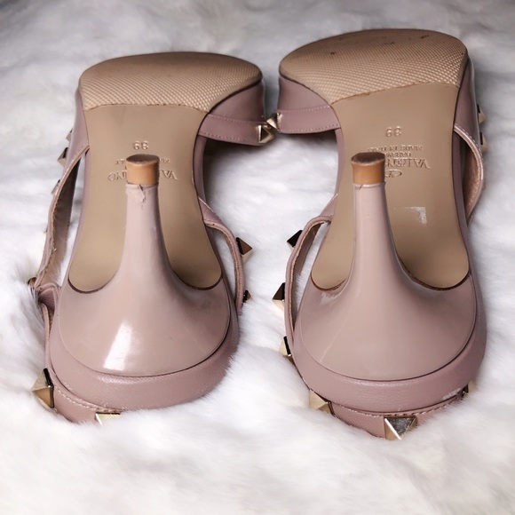 ❤️SOLD❤️Valentino rockstud slingback nude 39 - Picture 6 of 10